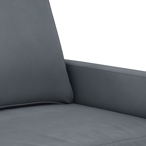 2-Sitzer Sofa Dunkelgrau Samt 140 cm