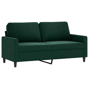 vidaXL Canapé 2 places vert foncé 140 cm Velours