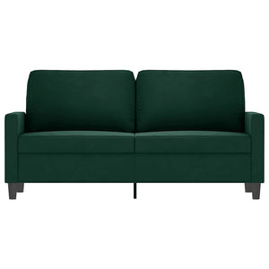 vidaXL Canapé 2 places vert foncé 140 cm Velours