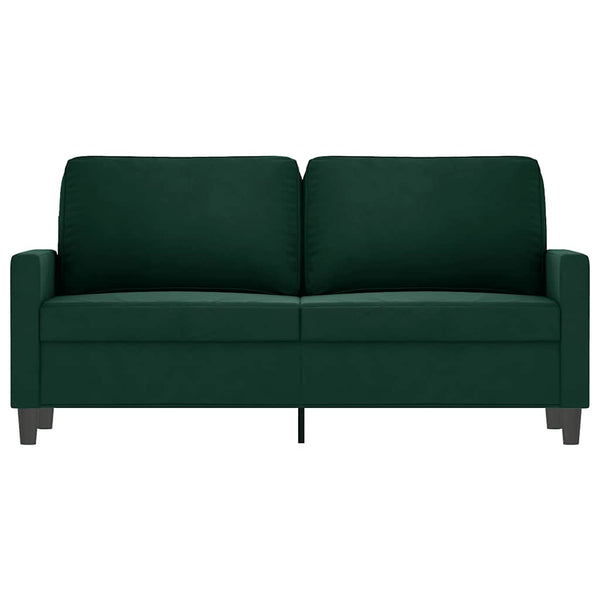 vidaXL Canapé 2 places vert foncé 140 cm Velours