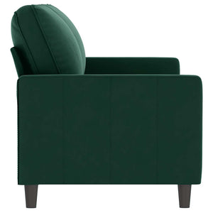 vidaXL Canapé 2 places vert foncé 140 cm Velours