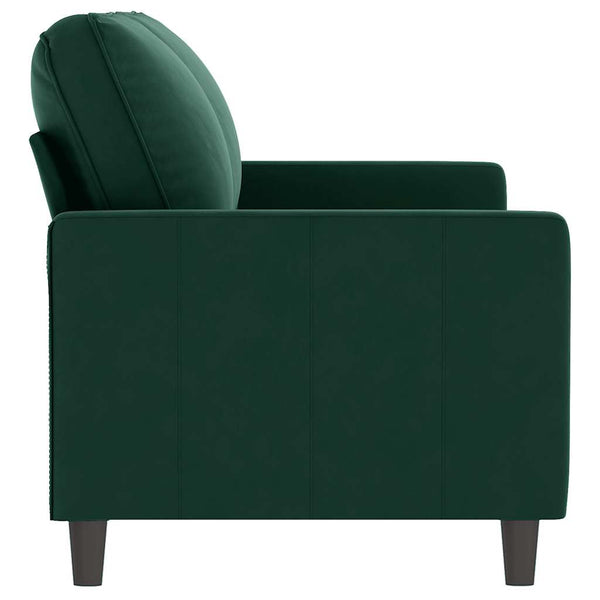 vidaXL Canapé 2 places vert foncé 140 cm Velours
