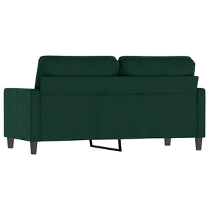 vidaXL Canapé 2 places vert foncé 140 cm Velours