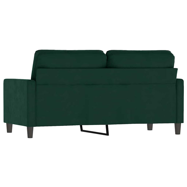 vidaXL Canapé 2 places vert foncé 140 cm Velours