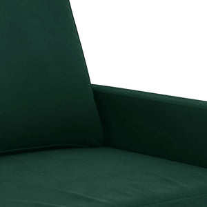 vidaXL Canapé 2 places vert foncé 140 cm Velours