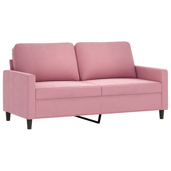 2-Sitzer Sofa Rosa Samt 140 cm