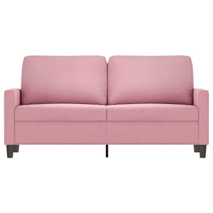 2-Sitzer Sofa Rosa Samt 140 cm