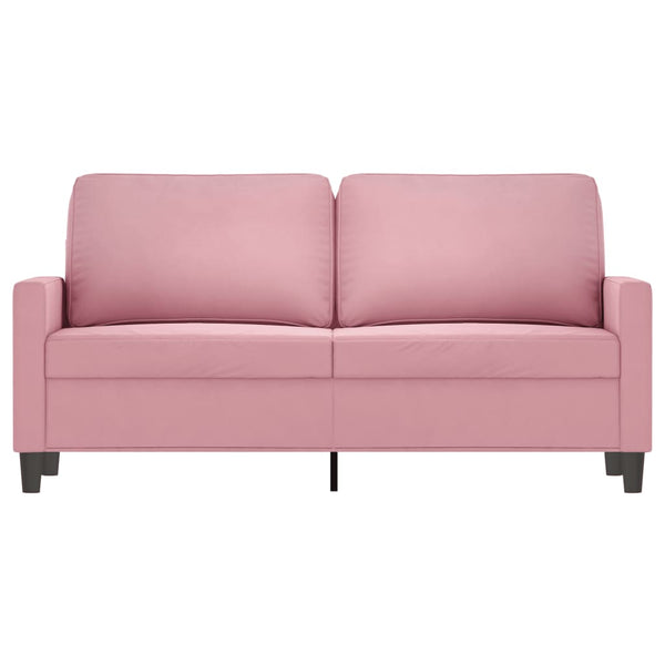 2-Sitzer Sofa Rosa Samt 140 cm