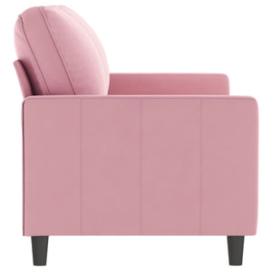 2-Sitzer Sofa Rosa Samt 140 cm