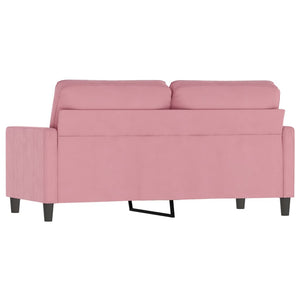 2-Sitzer Sofa Rosa Samt 140 cm