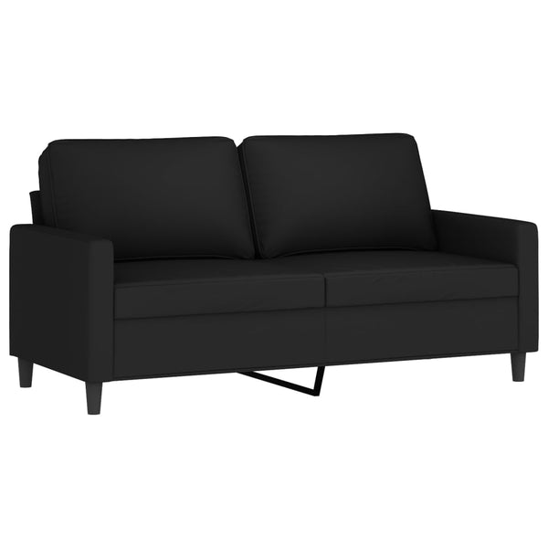 vidaXL Canapé 2 places noir 140 cm velours