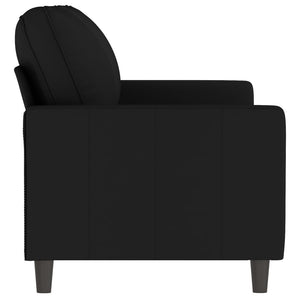 vidaXL Canapé 2 places noir 140 cm velours