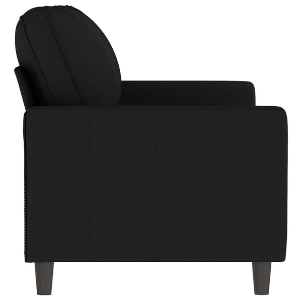 vidaXL Canapé 2 places noir 140 cm velours