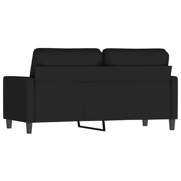 vidaXL Canapé 2 places noir 140 cm velours