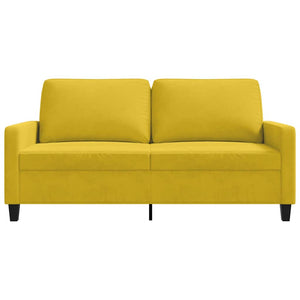 Gelbes 2-Sitzer Sofa Samt, 140 cm