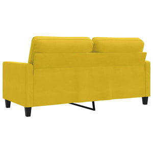 Gelbes 2-Sitzer Sofa Samt, 140 cm