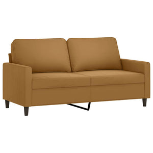 Braunes 2-Sitzer Samt Sofa 140 cm