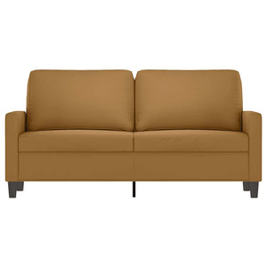 Braunes 2-Sitzer Samt Sofa 140 cm