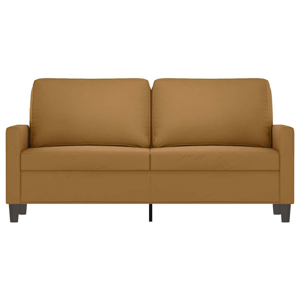 Braunes 2-Sitzer Samt Sofa 140 cm