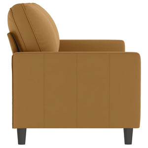 Braunes 2-Sitzer Samt Sofa 140 cm