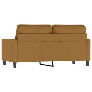 Braunes 2-Sitzer Samt Sofa 140 cm