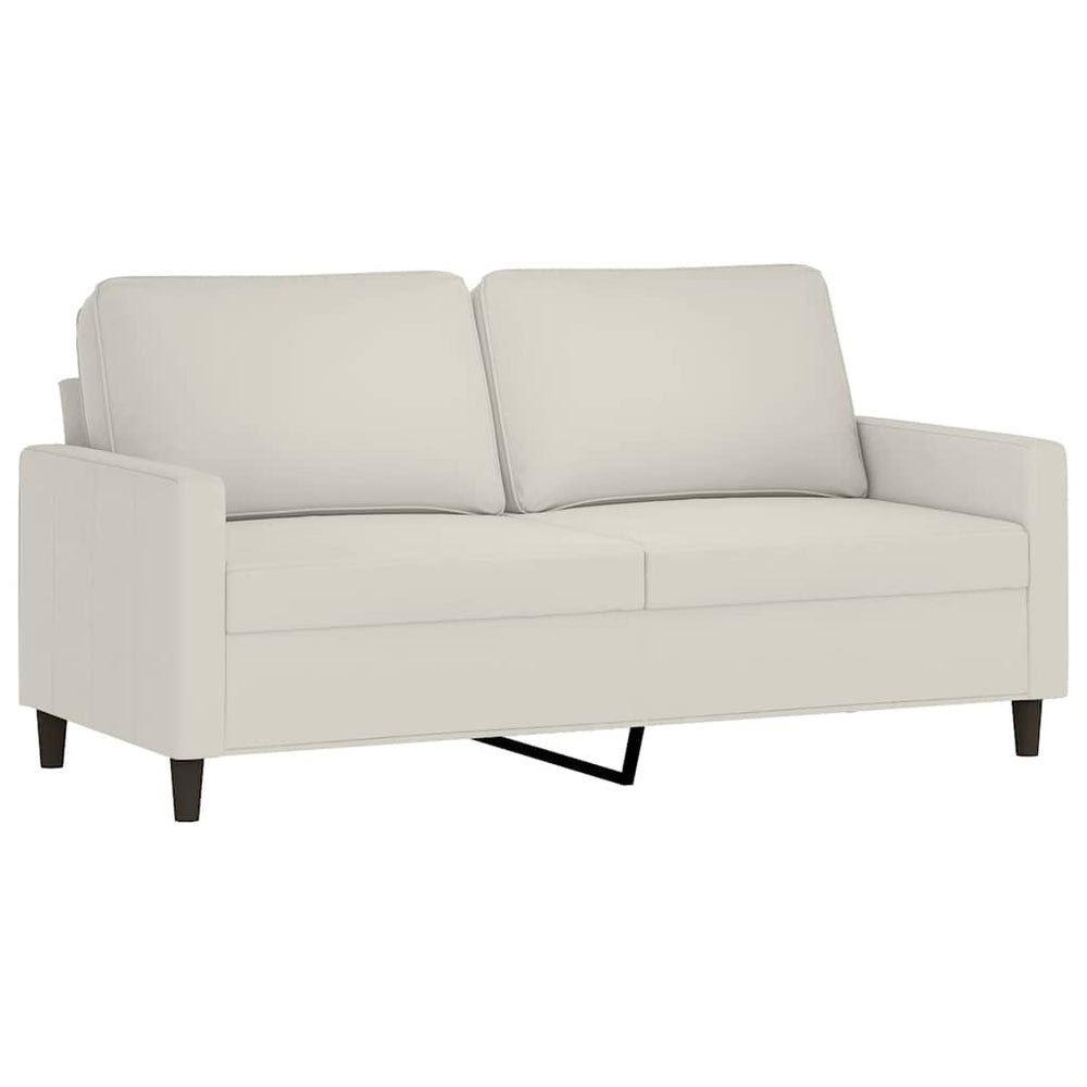 2-Sitzer Sofa Creme Samt, 140 cm