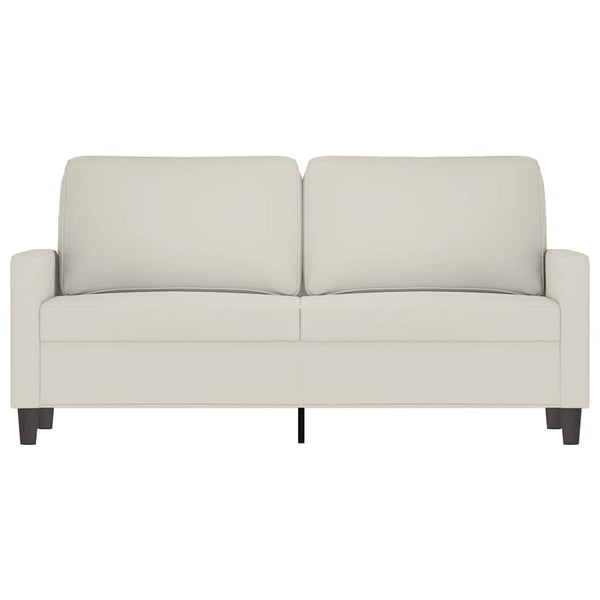 2-Sitzer Sofa Creme Samt, 140 cm