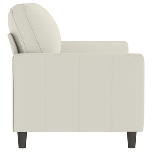 2-Sitzer Sofa Creme Samt, 140 cm
