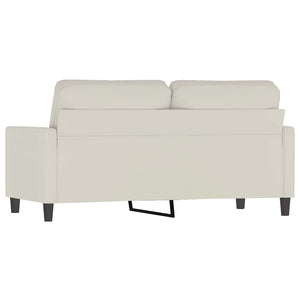 2-Sitzer Sofa Creme Samt, 140 cm