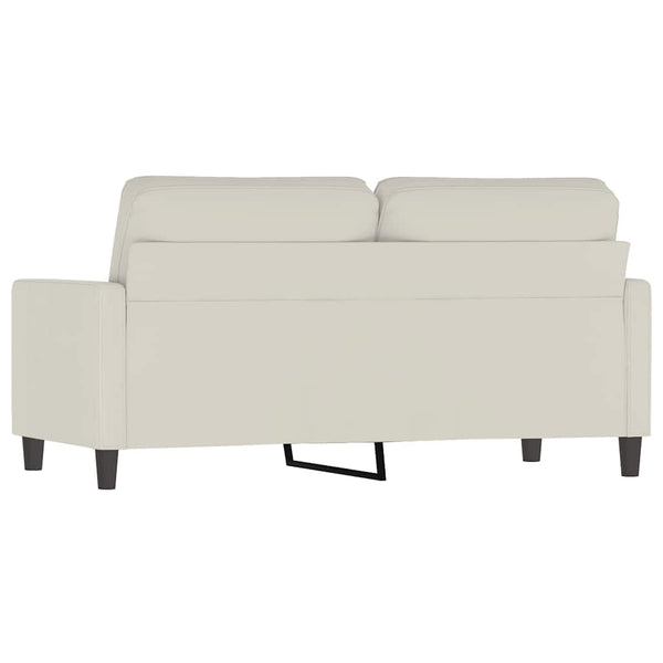 2-Sitzer Sofa Creme Samt, 140 cm