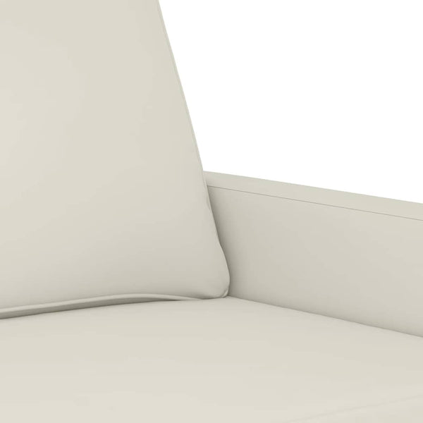 2-Sitzer Sofa Creme Samt, 140 cm