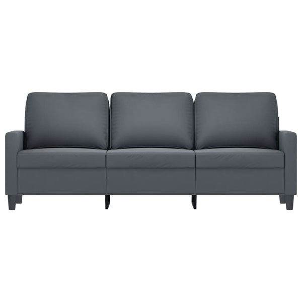 3-Sitzer Sofa Dunkelgrau Samt 180 cm