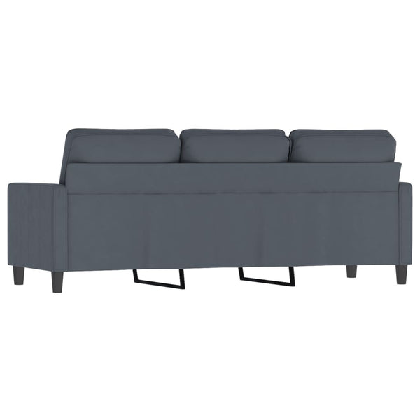 3-Sitzer Sofa Dunkelgrau Samt 180 cm