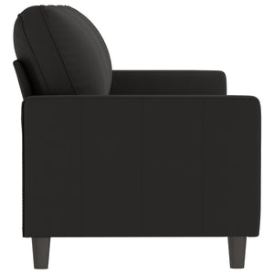 Schwarzes Samt Sofa 3-Sitzer, 180 cm
