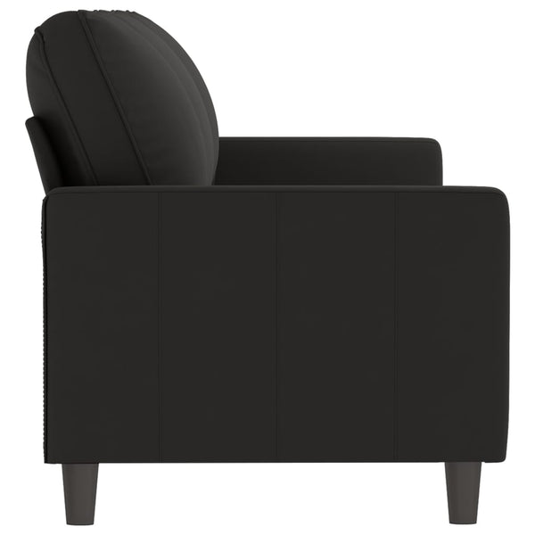 Schwarzes Samt Sofa 3-Sitzer, 180 cm