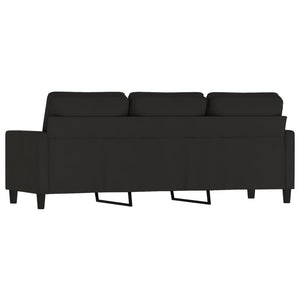 Schwarzes Samt Sofa 3-Sitzer, 180 cm