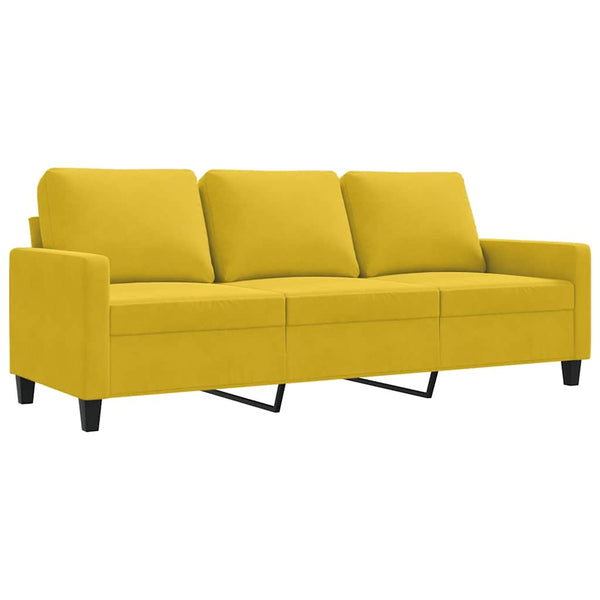 3-Sitzer Sofa Gelb Samt 180cm