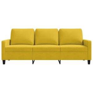 3-Sitzer Sofa Gelb Samt 180cm