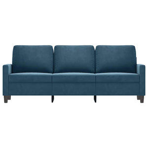 3-Sitzer Sofa Blau Samt 180 cm