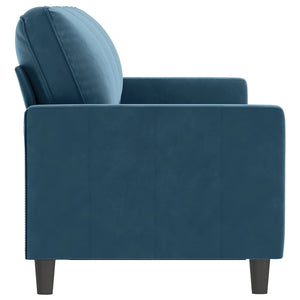 3-Sitzer Sofa Blau Samt 180 cm