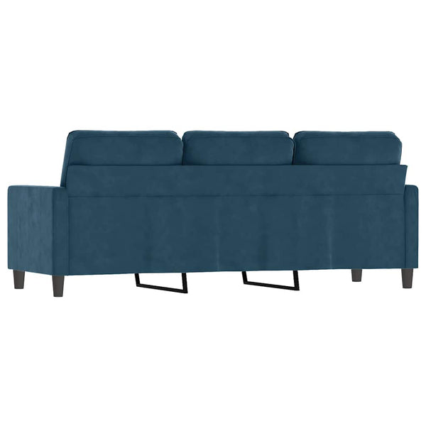 3-Sitzer Sofa Blau Samt 180 cm