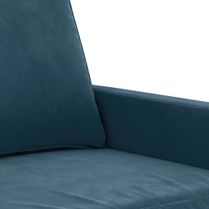 3-Sitzer Sofa Blau Samt 180 cm