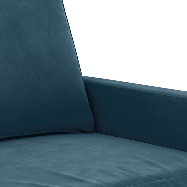 3-Sitzer Sofa Blau Samt 180 cm