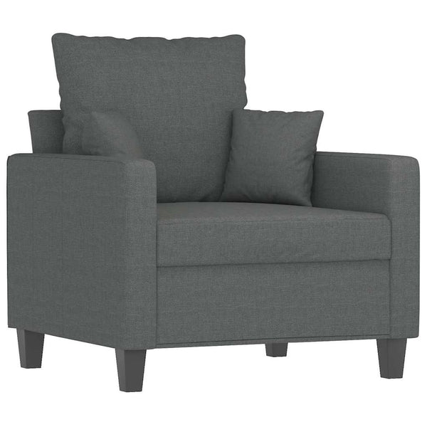vidaXL Fauteuil gris foncé 60 cm Tissu