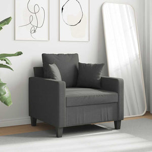 vidaXL Fauteuil gris foncé 60 cm Tissu