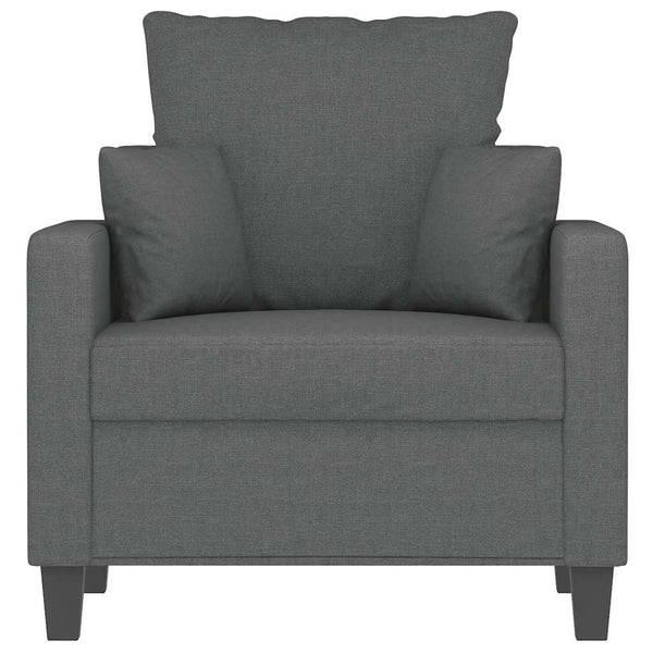 vidaXL Fauteuil gris foncé 60 cm Tissu