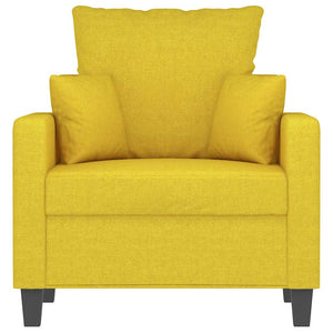 Hellgelber Stoff Sessel, 60 cm