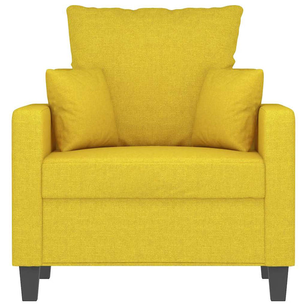 Hellgelber Stoff Sessel, 60 cm