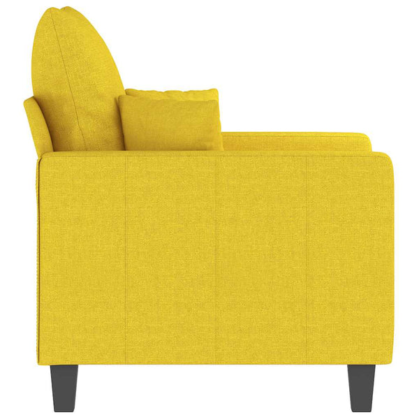 Hellgelber Stoff Sessel, 60 cm