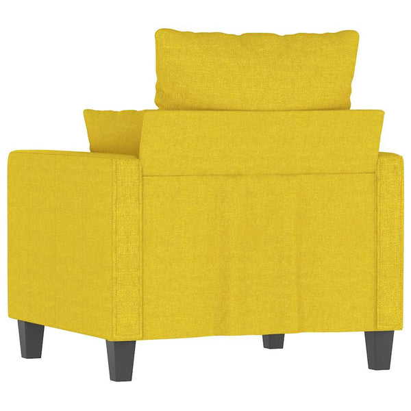 Hellgelber Stoff Sessel, 60 cm
